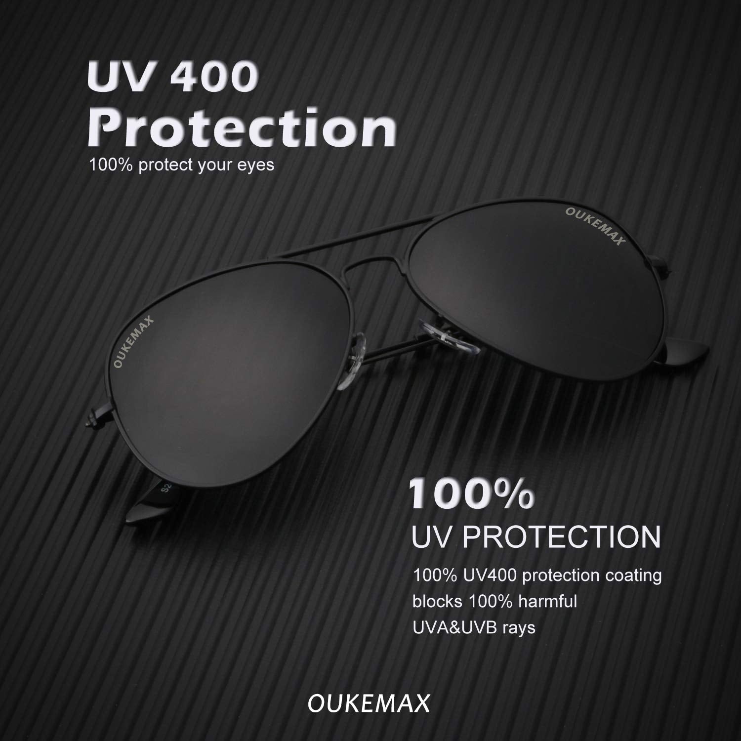 OUKEMAX Classic Aviator Sunglasses S24-1