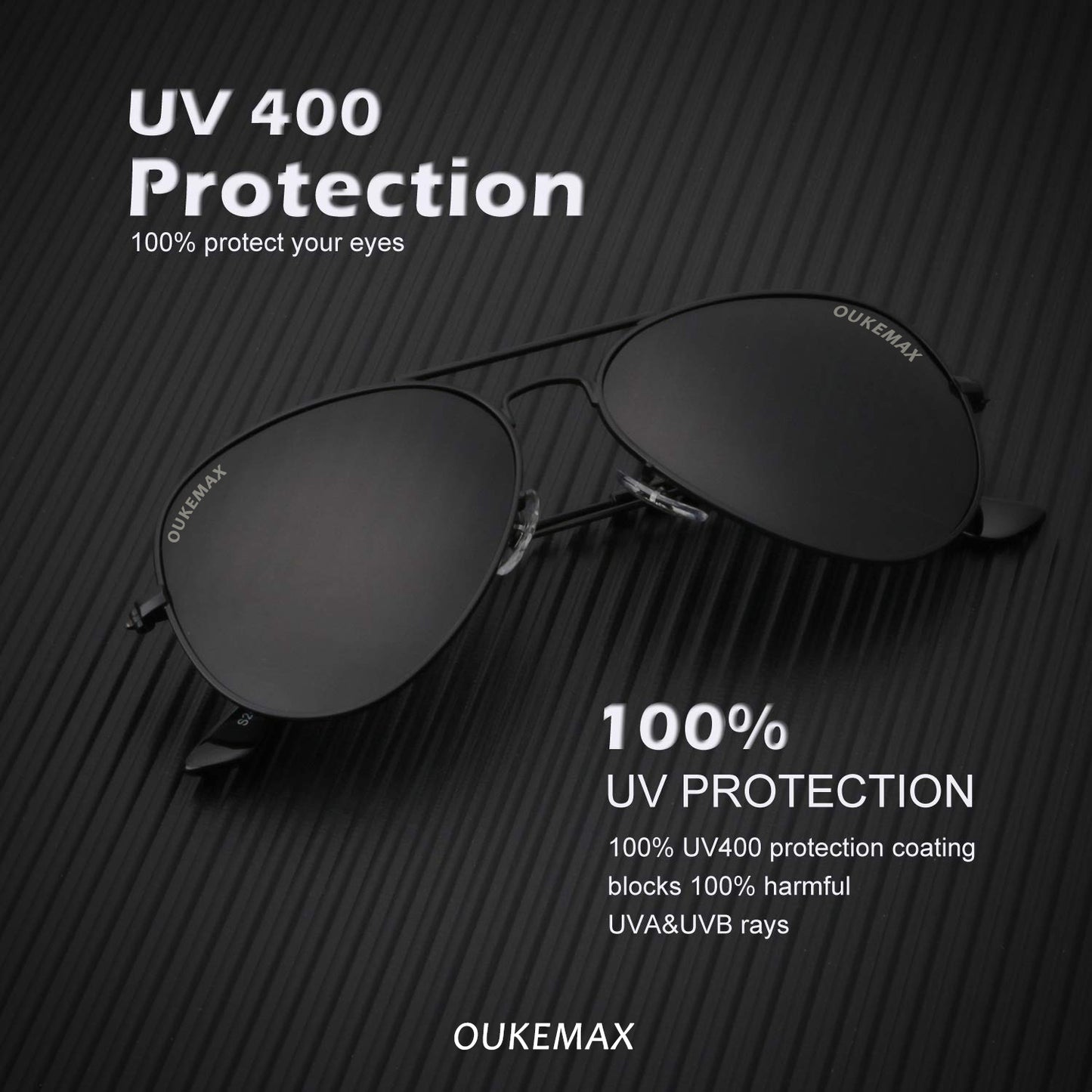 OUKEMAX Classic Aviator Sunglasses S24-1