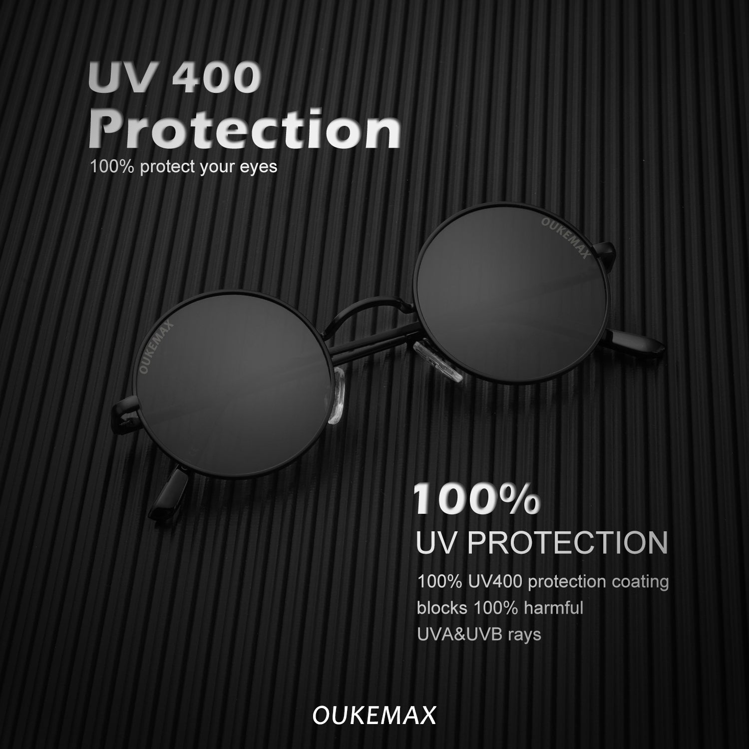 OUKEMAX Round Polarized Sunglasses S36-1